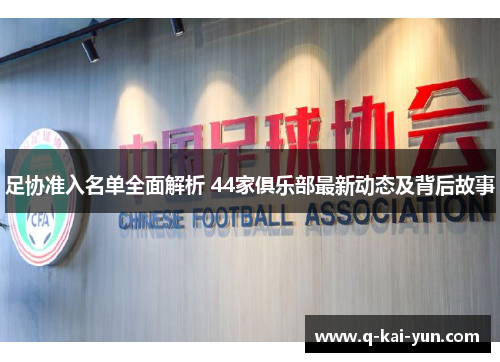 足协准入名单全面解析 44家俱乐部最新动态及背后故事