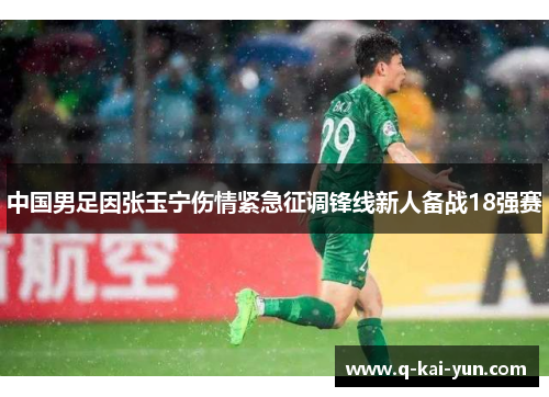 中国男足因张玉宁伤情紧急征调锋线新人备战18强赛
